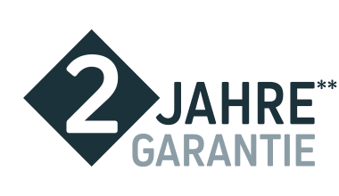 2 Jahre Garantie - 2 Jahre Garantie bei Produktregistrierung 2 Jahre Garantie - 2 Jahre Garantie bei Produktregistrierung