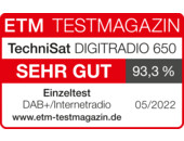 ETM TESTMAGAZIN 05/2022 - Sehr gut (93,3%)
