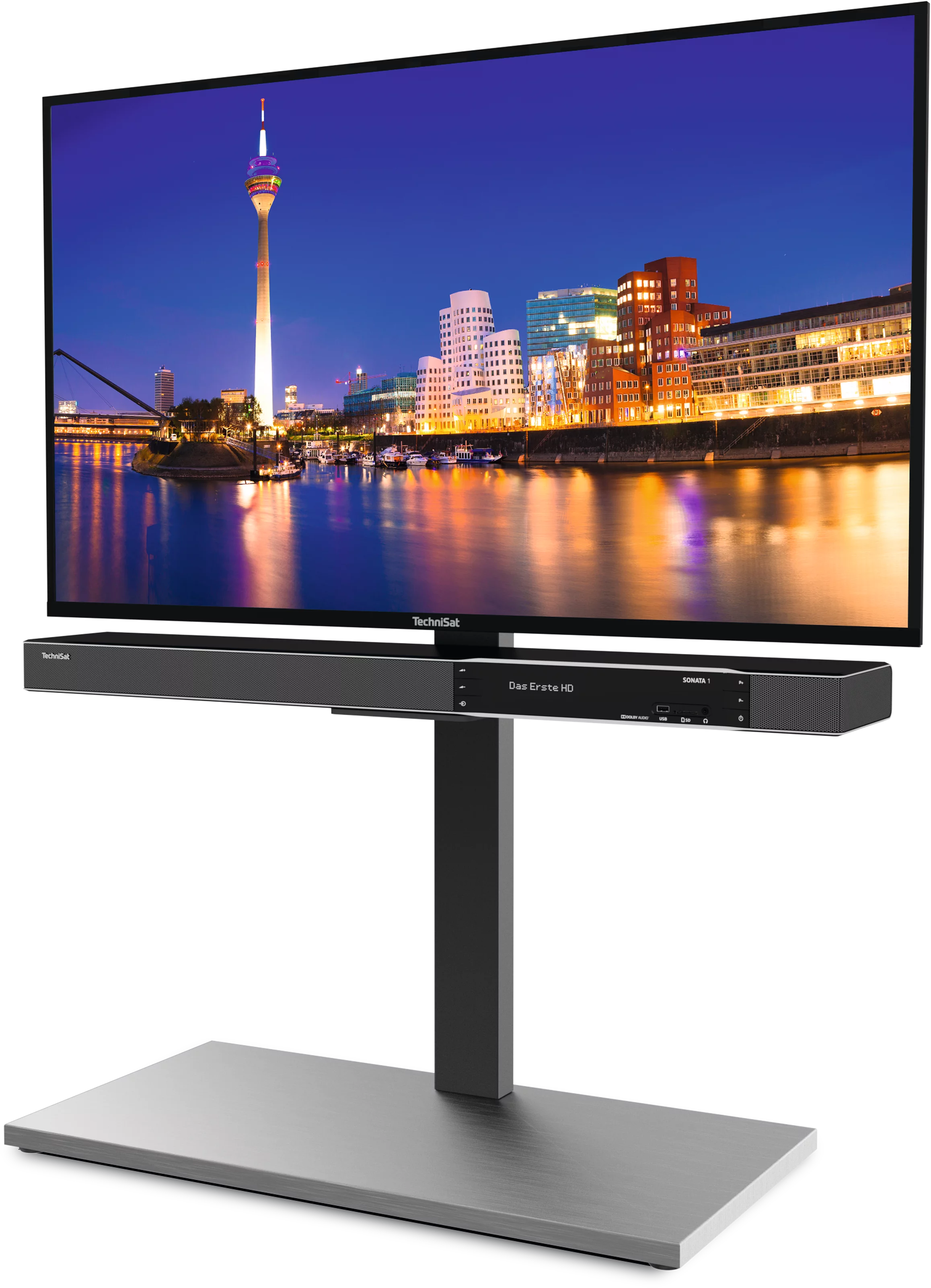 Bestkombi SONATA 1 + Standfuß + MONITORLINE 49 Schräg, Links