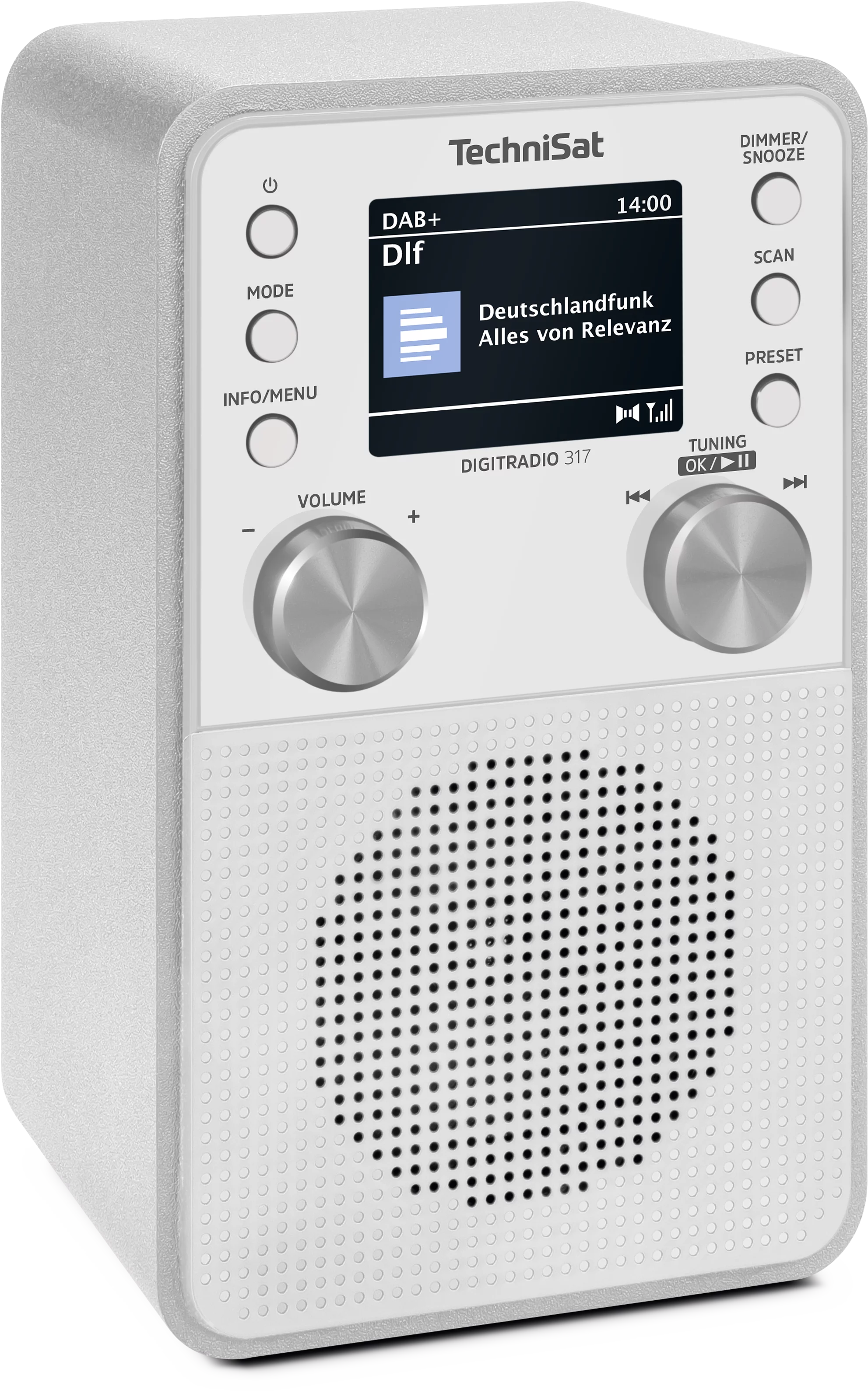 DIGITRADIO 317, weiß Schräg, Rechts