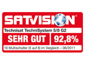 SatVision (06/2011) - Note: sehr gut (92,8%)