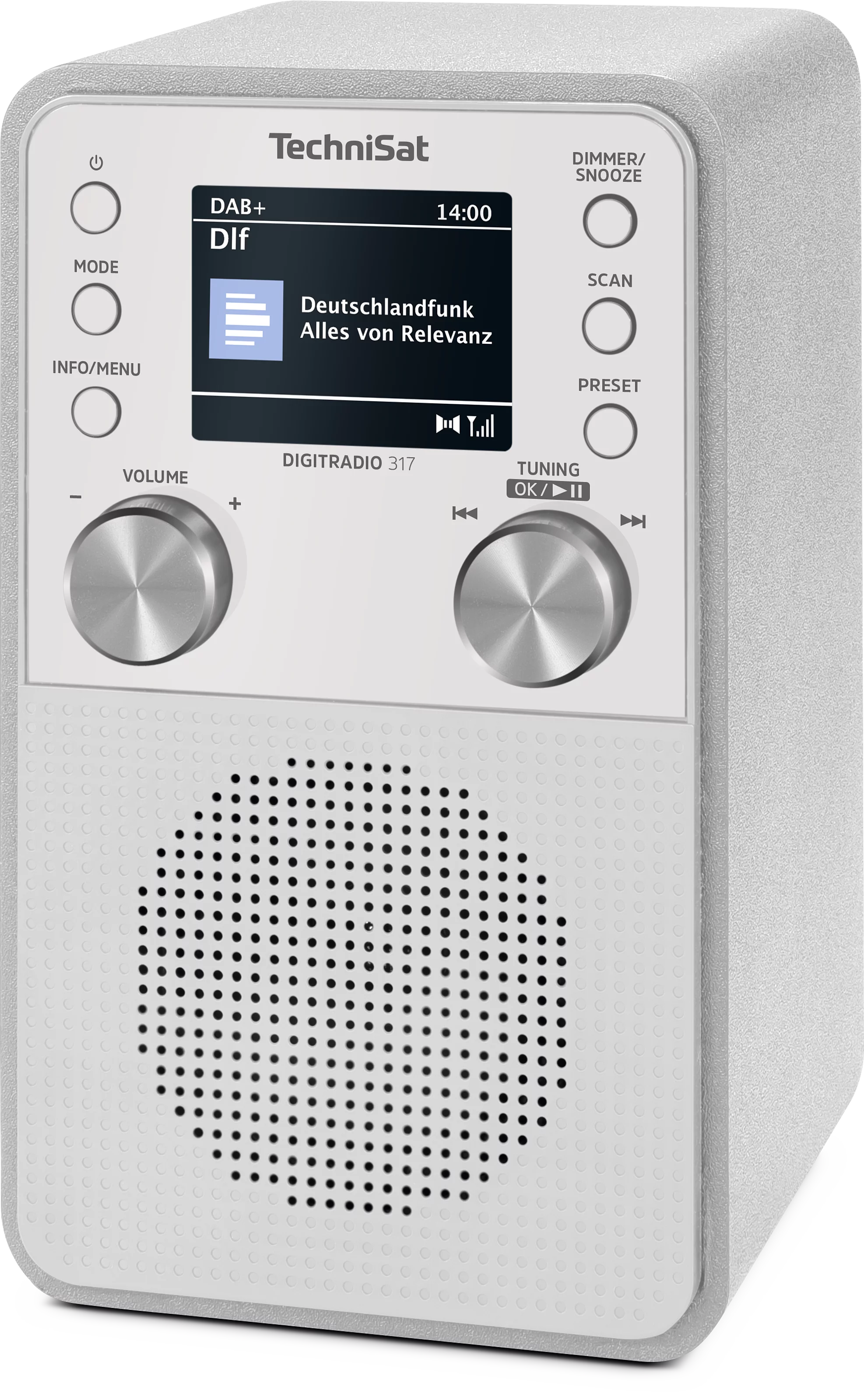 DIGITRADIO 317, weiß Schräg, Links