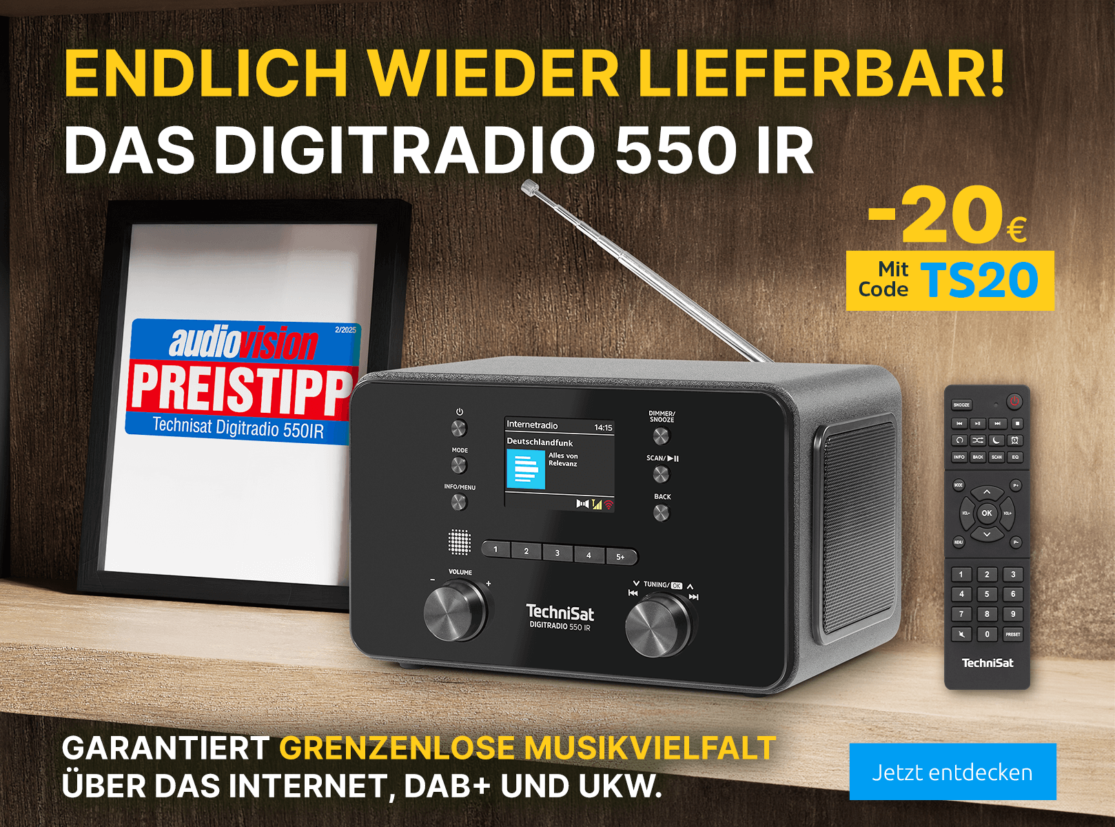 20€ Rabatt auf DIGITRADIO 550 IR